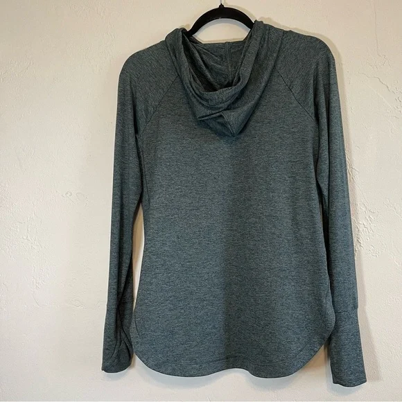 Athleta Uptempo Hoodie Sweatshirt, Bali Green Oceanic Teal - Picture 7 of 11